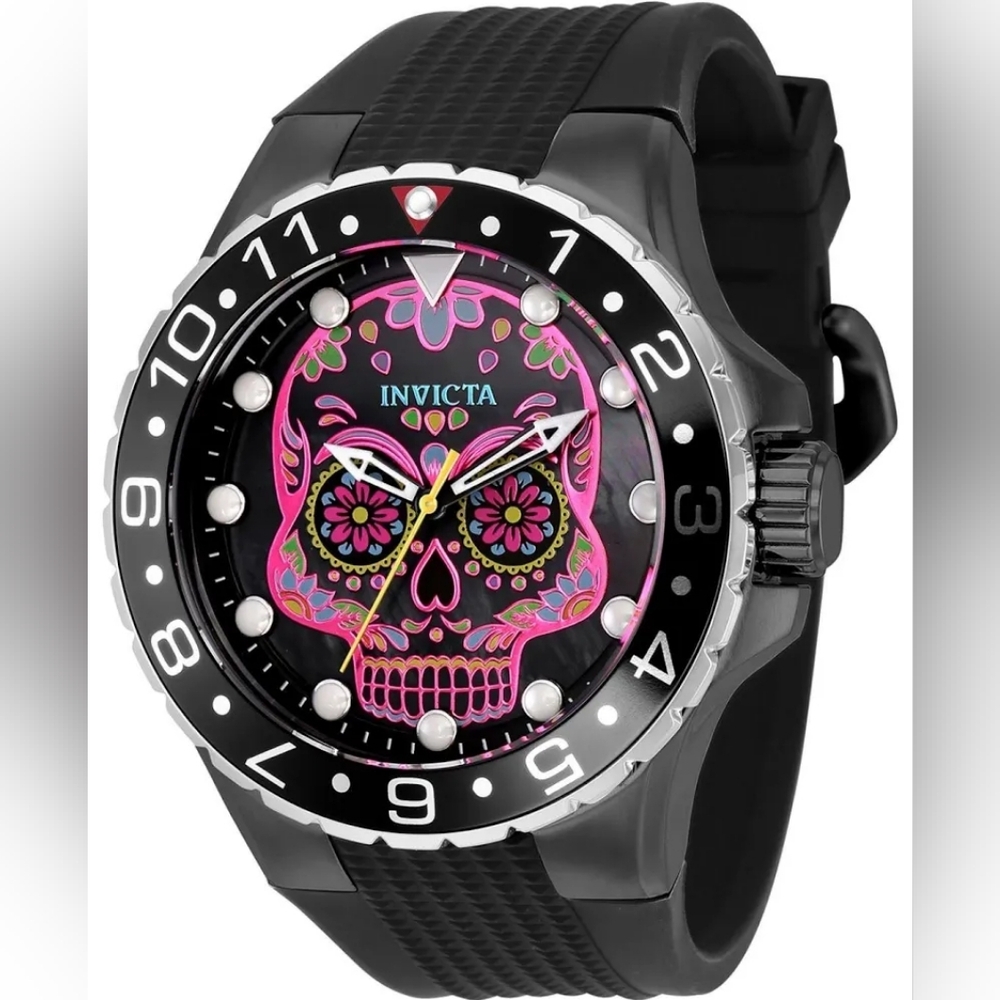 NEW NIB Invicta Pro Invicta Men's Aviator Dia De Los‎ Muertes Watch Quartz 36854